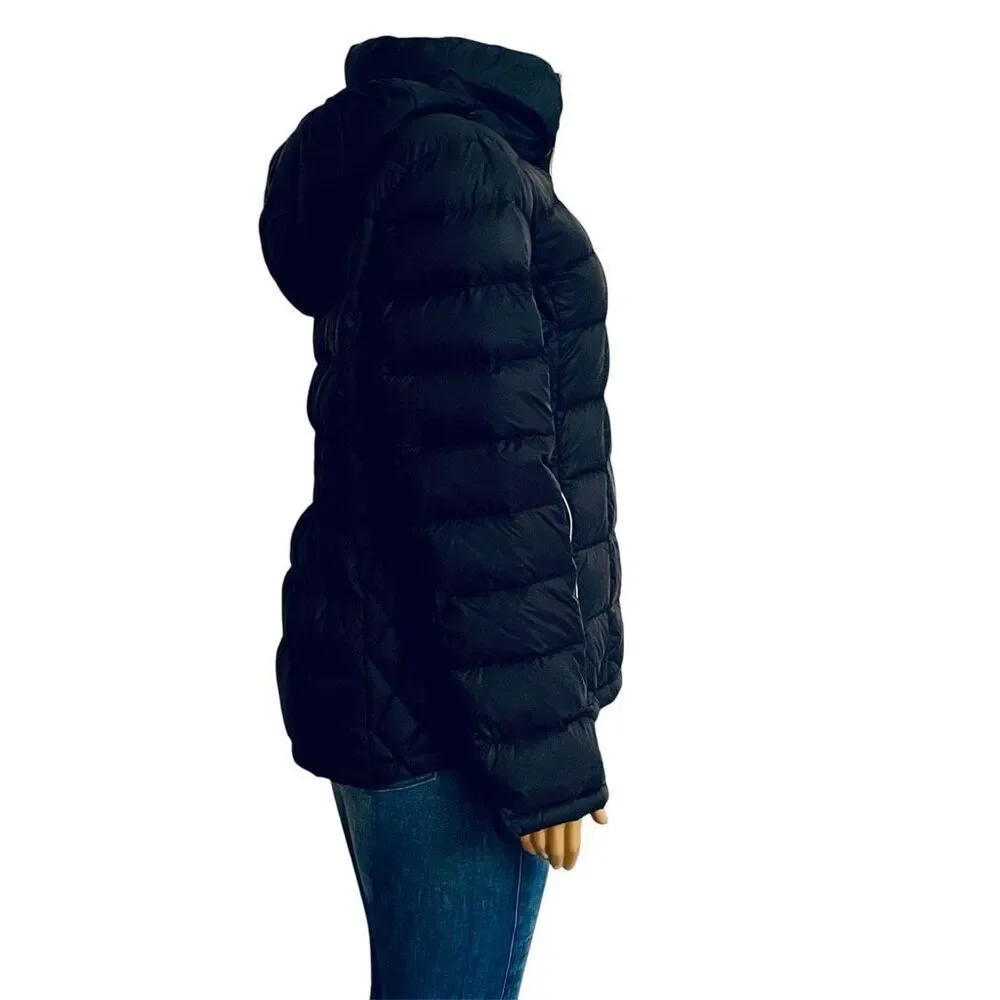NWT Gorgeous Black MICHAEL KORS L  Packable Quilted Goose Down Puffer Jacket